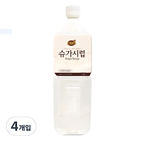 푸드웰슈가시럽 - 리치스 슈가시럽, 1.5L, 4개