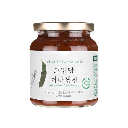 저당쌈장 - 특별한맛 고맙당 저당 쌈장, 385g, 1개