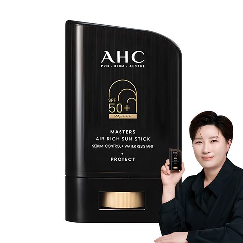 선블록 - AHC 마스터즈 에어리치 선스틱 SPF50+ PA++++, 14g, 1개