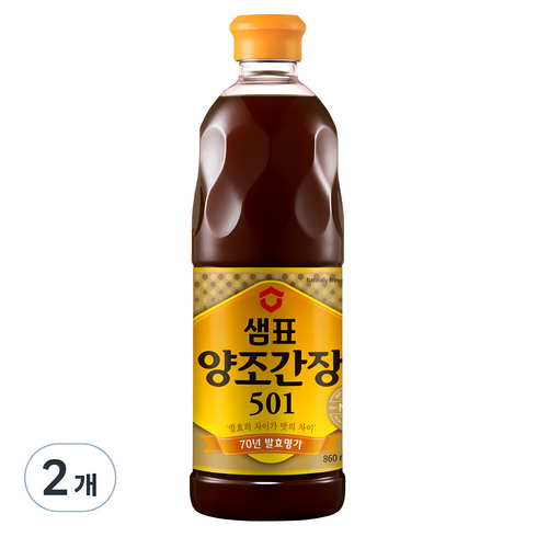 샘표간장 - 샘표 양조간장 501, 860ml, 2개