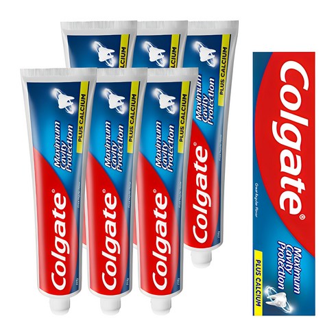 colgate치약 - 콜게이트 플루오라이드 치약 그레이트 레귤러 플레버, 175g, 6개