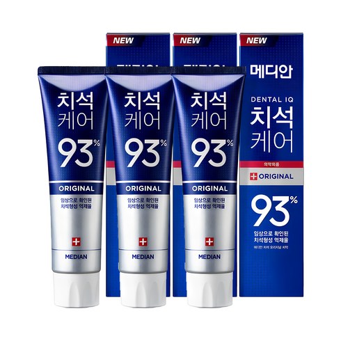 치석잇몸치약 - 메디안 치석케어 오리지널 치약, 120g, 3개