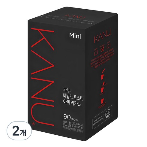 카누 - 맥심 카누 마일드 로스트 아메리카노, 0.9g, 90개입, 2개