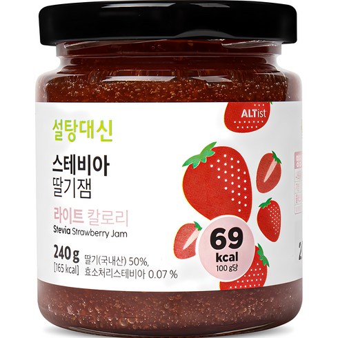 마녀잼 - 알티스트 설탕대신 스테비아 딸기잼, 1개, 240g