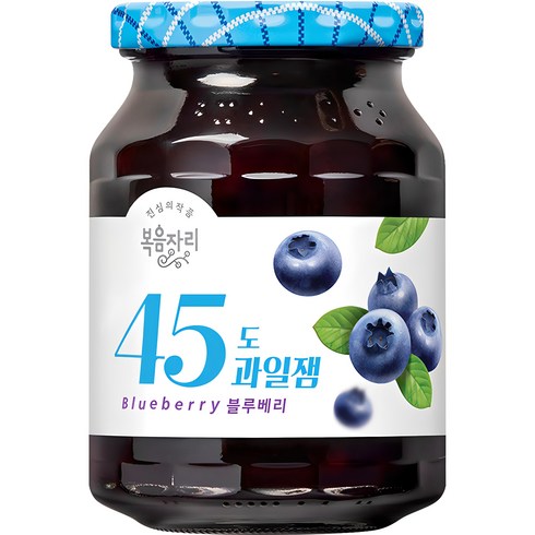 블루베리쨈 - 복음자리 45도 과일잼 블루베리, 350g, 1개