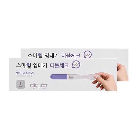 임신테스트기 - 스마일랩 스마일 더블체크 임신테스트기, 1개입, 2개