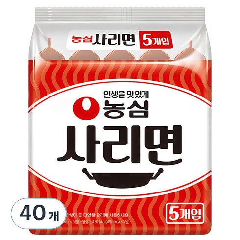 라면사리 - 농심 사리면 110g, 40개