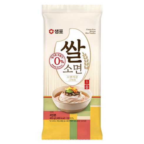 쌀소면 - 샘표 쌀 소면, 400g, 1개