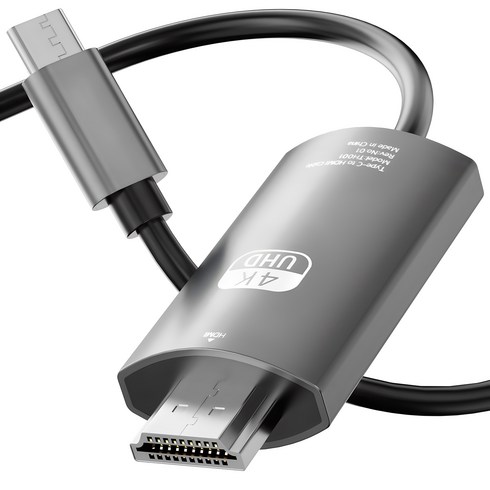 ctohdmi - 누아트 HDMI ver. 2.1 UHD 4K 60Hz MHL 넷플릭스 OTT 미러링 케이블, METAL, 1개, 2m