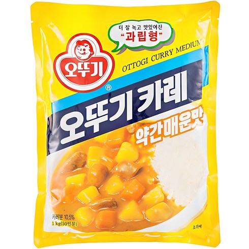 카레가루 - 오뚜기 카레 약간매운맛, 1kg, 1개