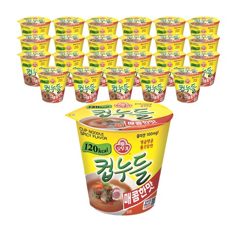 컵누들매콤한맛 - 오뚜기 컵누들 매콤한맛 37.8g, 24개