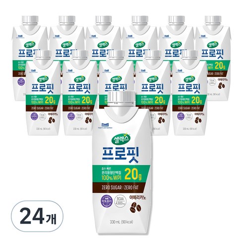 프로핏초코 - 셀렉스 프로핏 웨이프로틴 아메리카노, 330ml, 24개