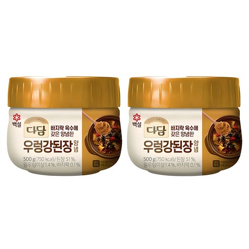 강된장 - cj제일제당(주) 다담 우렁강된장양념, 500g, 2개