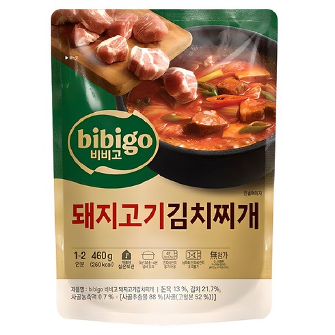 비비고김치찌개 - 비비고 돼지고기김치찌개, 460g, 1개