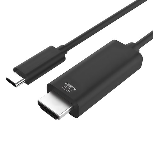 hdmic타입 - 홈플래닛 USB 3.1 C타입 to HDMI 4K 60Hz 미러링 케이블, 2m, 1개, 블랙