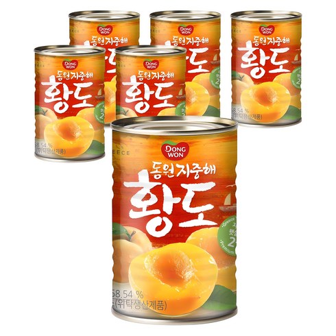 동원지중해황도 - 동원 지중해 황도 통조림, 410g, 6개