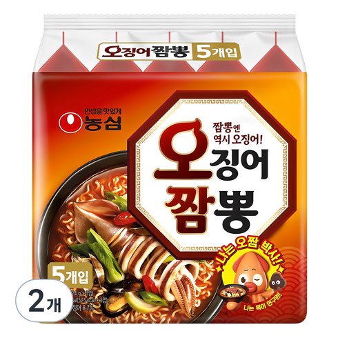 짬뽕라면 - 오징어짬뽕 124g, 10개