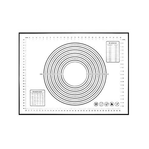 베이킹 - 세븐프리 실리콘 베이킹 반죽매트 블랙, 1개