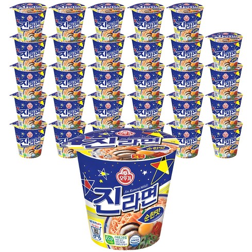 진라면소컵 - 오뚜기 진라면컵 순한맛 65g, 30개