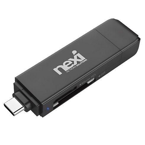 sd카드리더기 - 넥시 USB3.1/3.0 OTG 카드리더기 마이크로 SD 카드 NX-U3130CR NX610, 블랙, 1개