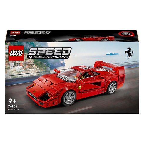 레고76924 - 레고 스피드챔피언 76934 Ferrari F40 슈퍼카, 혼합색상, 1개