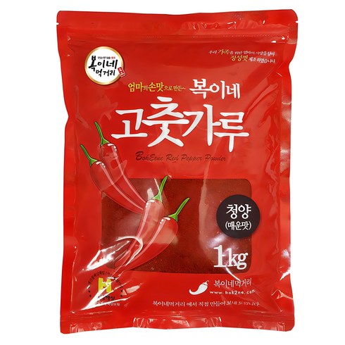 청양고춧가루 - 복이네먹거리 청양 고춧가루 김치용, 1개, 1kg