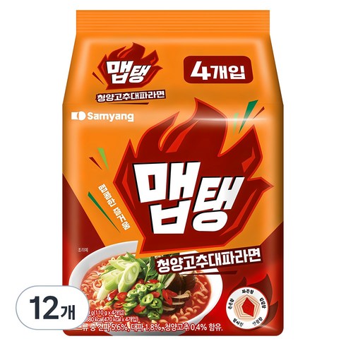 맵탱 - 맵탱 청양고추대파라면 110g, 12개