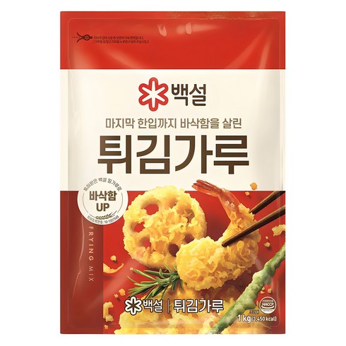 튀김가루1kg - 백설 튀김가루, 1kg, 1개