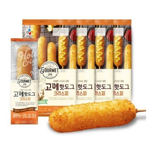 CJ제일제당 고메 크리스피 핫도그, 480g, 4개