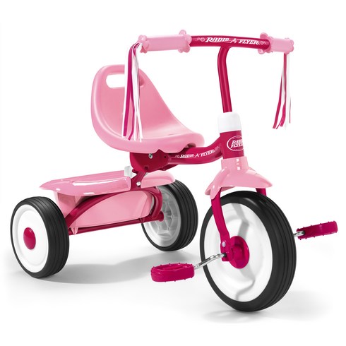 2023년 가성비 최고 유아자전거 - 라디오플라이어 접이식 유아용 세발자전거, 핑크