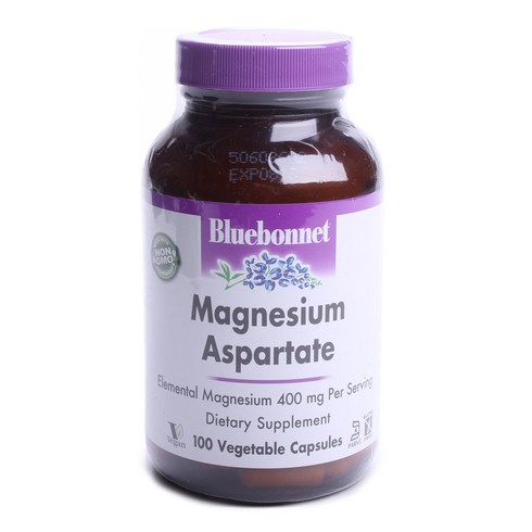 블루보넷 마그네슘 아스퍼테이트 400mg 베지터블 캡슐 글루텐 프리 무설탕, 100정, 1개