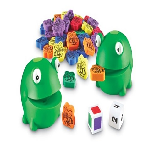 [Learning Resources] 재미있는 개구리 먹이 주기 게임 Froggy Feeding Fun™, 1개