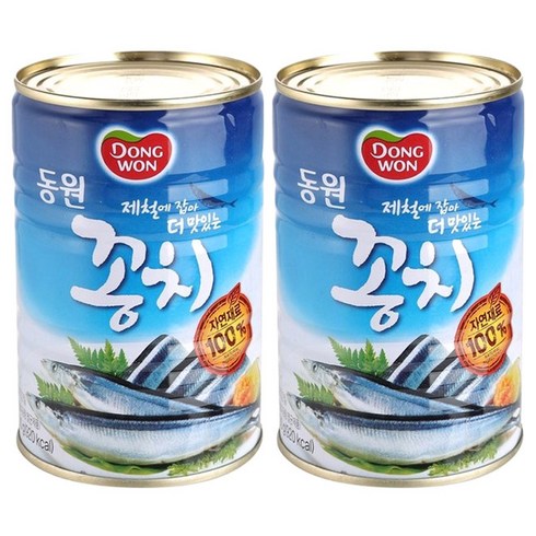 동원 꽁치 통조림, 400g, 2개