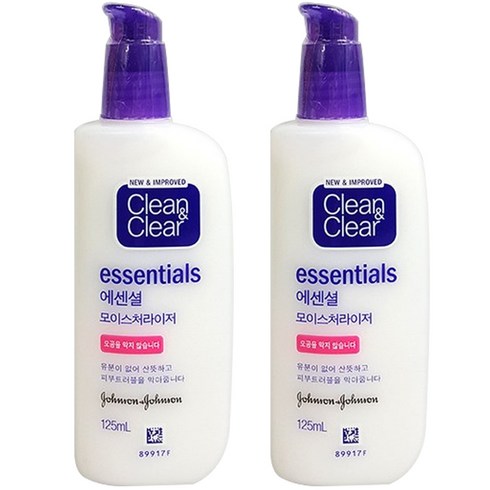 클린앤클리어 에센셜 모이스처라이저, 125ml, 2개