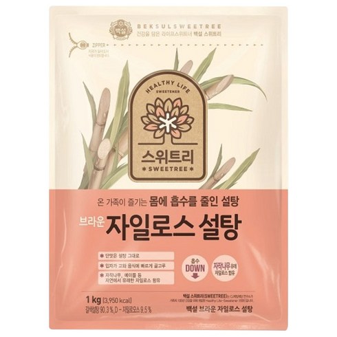 백설 브라운 자일로스 설탕, 1kg, 1개