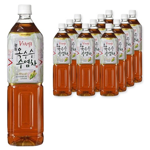 광동제약 V라인 옥수수 수염차, 1.5L, 12개