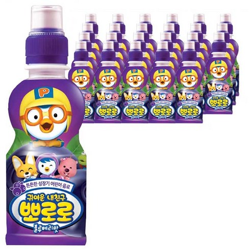 뽀로로 블루베리맛 어린이음료 235ml, 24개