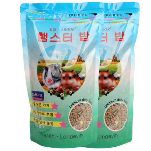 알더 햄스터 밥, 500g, 2개