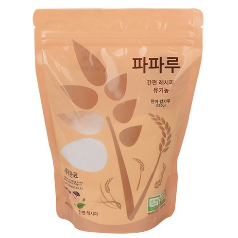 오트밀가루이유식 - 파파루 간편레시피 유기농쌀 현미 고운입자 350g, 1개