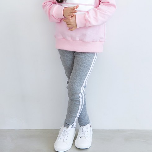 유라비 아동용 에땁 줄무늬 레깅스