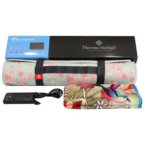 뉴지로 카탈리나 에스트라다 써모테라피 담요 + 패드 세트 LHT-02502CTL, 72 x 150cm, 매트 (조절기 왼쪽) + 담요 블루