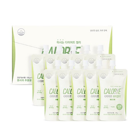 Calobye 풋사과 다이어트 워터젤리 사과맛, 130g, 10개입