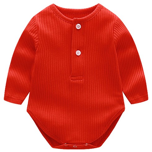 맘스케어 유아용 골지 투버튼 긴팔 바디수트