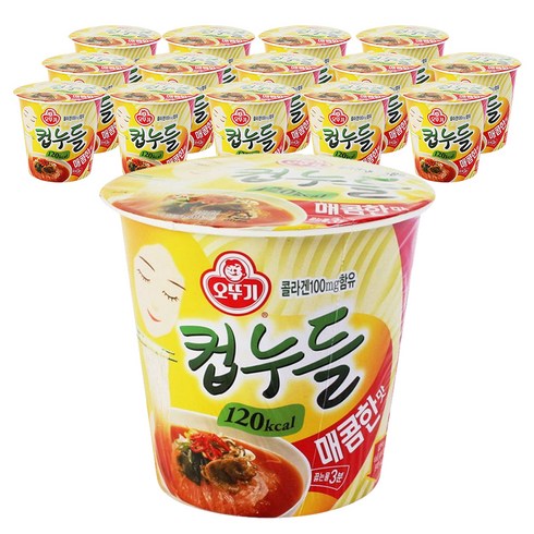 오뚜기컵누들 매콤한맛 작은컵, 15개