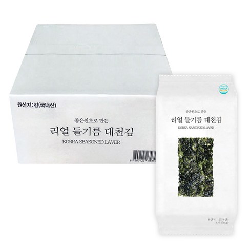 리얼 들기름 대천김, 4g, 32개