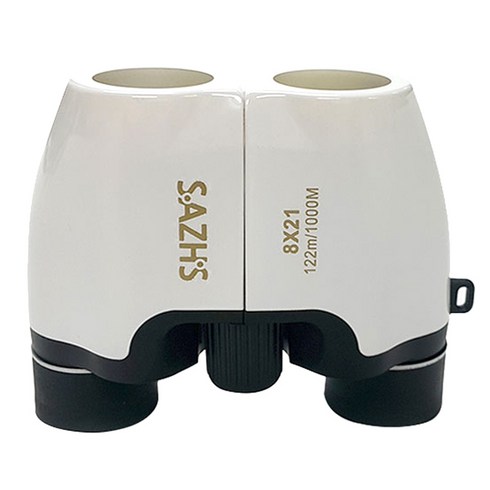사츠 미니망원경 8배율 8X21 화이트, 21mm