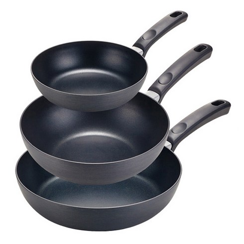 쿡플러스 하드 앤 라이트 후라이팬 3종세트, 5호, 프라이팬 22cm + 프라이팬 28cm + 웍 28cm