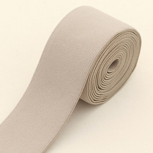허리고무밴드 - 해피베어스 베이직 울 고무줄 38 mm, 베이지, 1개