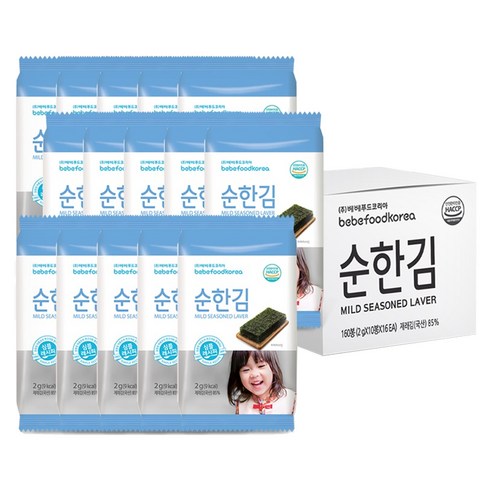 베베푸드 순한김, 조미김, 2g, 160봉