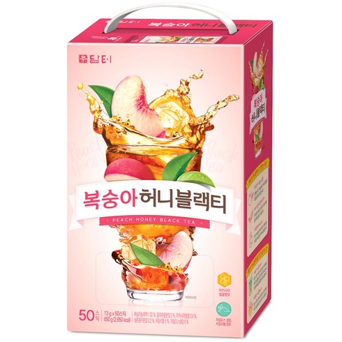 담터 복숭아 허니 블랙티, 13g, 50개입, 1개